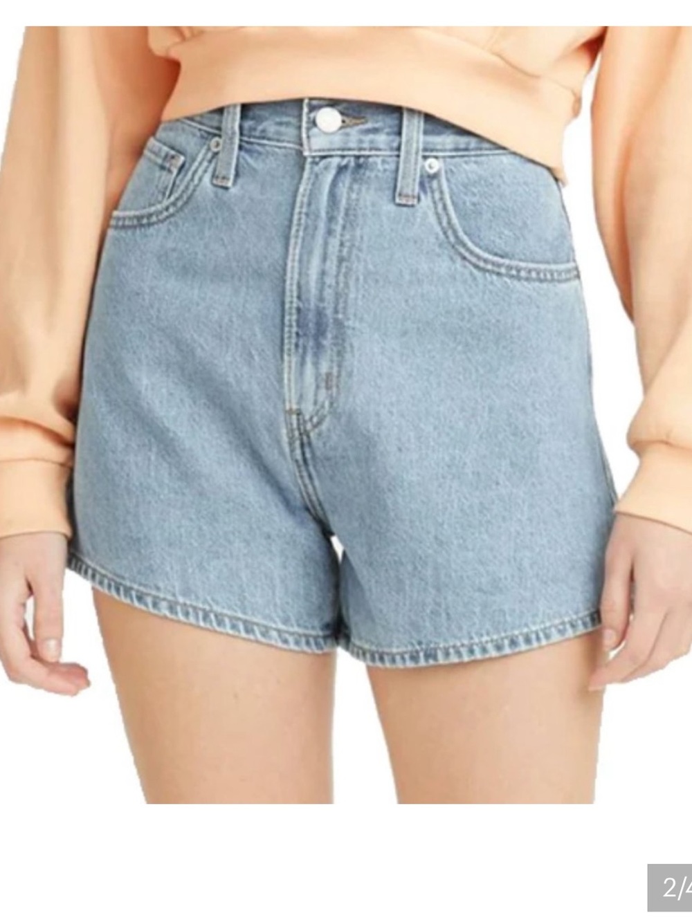 LEVI'S HIGH RISE MOM SHORT - Picture 3 of 16